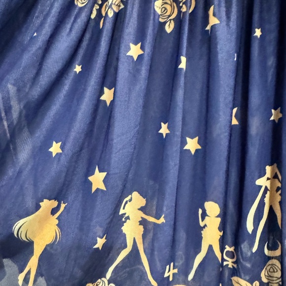 BlackMilk Sailor Moon Guardians Stars Sheer Midaxi Dress Size Large - Picture 4 of 4